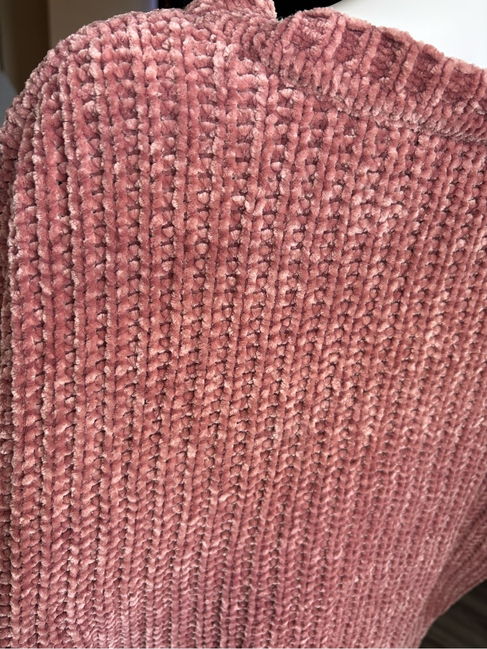 ZARA Knit Dusty Rose Chenille Oversized Sweater Size M NWOT - Picture 8 of 13